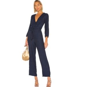 Front Tie Waist, Long Sleeve Jumpsuit